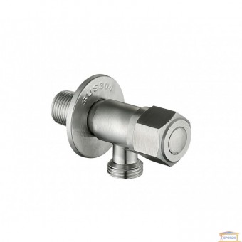 Зображення Кран для пральної машини кутовий нерж.1/2*1/2 (SOL21A-16) купити в procom.ua