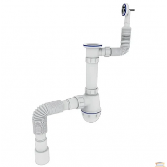 Изображение Сифон для кухни с резьбов.выпуском ZERIX SK-04-B 1 1/2*40 купить в procom.ua