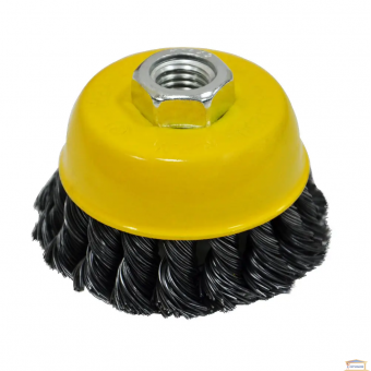 Изображение Щетка стальная закрученная 100мм Чашка М14 17-921 купить в procom.ua