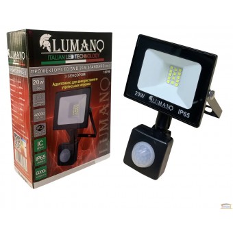 Изображение Прожектор LED SMD 30W220V IP65 6000K 18799 чорный купить в procom.ua