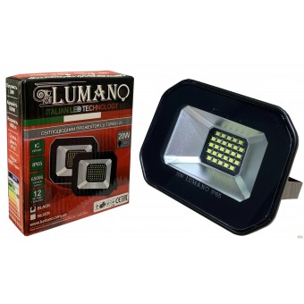 Изображение Прожектор SMD LU-TURBO-20-BLACK IP65 6500K купить в procom.ua