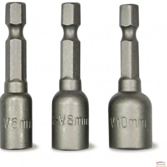 Зображення Набір головок Cr-V 48мм М6, М8, М10 47-307 купити в procom.ua