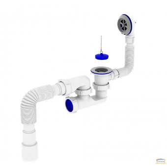 Зображення Сифон для ванни з випуском і переливом Zerix SV-02-A 1 1/2 купити в procom.ua