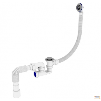 Зображення Сифон для ванни з випуском і переливом Zerix SV-02-C купити в procom.ua