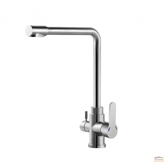Изображение Смеситель для кухни ZERIX DAX-021 нерж с вих.для пит.воды купить в procom.ua