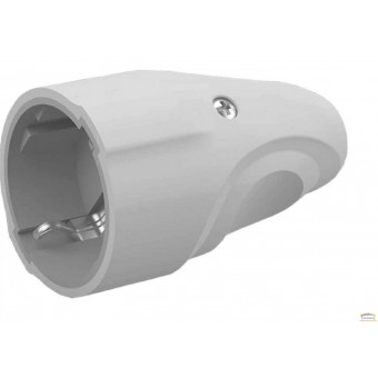 Зображення Гніздо штепсельне із заземленням, біле NX1008 купити в procom.ua