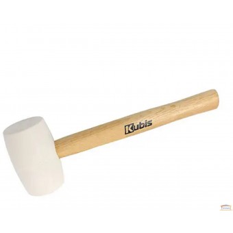 Зображення Молоток-киянка гумовий, дерев'яна ручка 340г 53мм 02-4334 купити в procom.ua