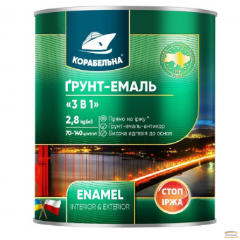 Изображение Грунт-краска 3в1 Корабельная 2,8кг синяя купить в procom.ua