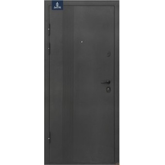 Зображення Двері метал. БЦ Хортиця чорний муар /спил коньячний 860 мм ліва купити в procom.ua