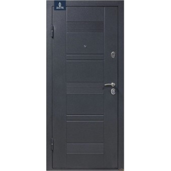 Зображення Двері метал. БЦ 132 чорний муар/ венге гориз сер 860 мм права купити в procom.ua