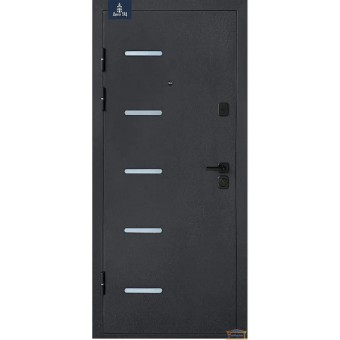 Изображение Дверь метал. БЦ Сич 2 черный муар/срез камня 860 Левая купить в procom.ua