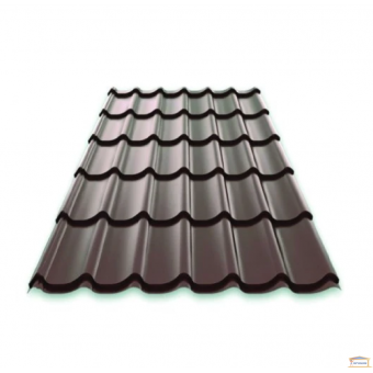 Изображение Металлочерепица толщ 2,13*1,2 коричневый 8017  0,4 2с купить в procom.ua