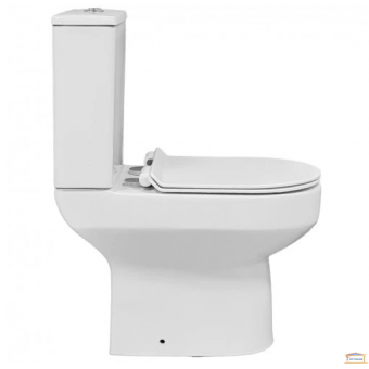Изображение Унитаз компакт TORA RIMLESS д/п, прямой, soft clous. 2я кноп купить в procom.ua