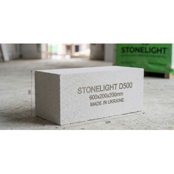 Изображение Газобетон Stonelight D500 600*200*200 купить в procom.ua