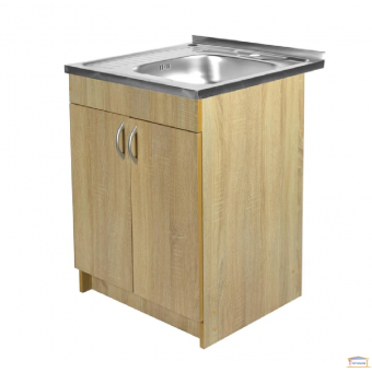 Изображение Тумба с мойкой нерж Дуб 60*50 купить в procom.ua