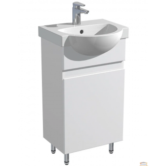 Изображение Тумба с умывальником Акцент 45 т -1 Optima белая купить в procom.ua