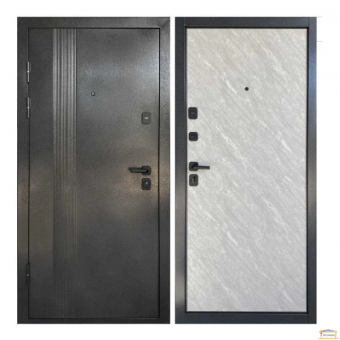Зображення Двері метал. БЦ Буковель чорний муар/бетон темний 860 мм правий купити в procom.ua