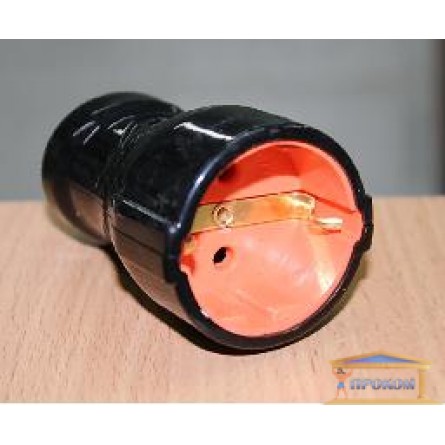Изображение Гнездо штепсельное с заземлением,черное Profitec купить в procom.ua - изображение 3