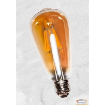 Зображення Лампа Едісона ST-64 LED із сапфіровою ниткою 6W Amber 4000K купити в procom.ua