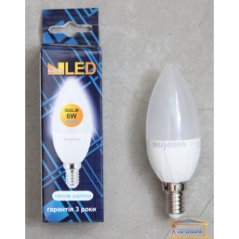 Изображение Лампа светодиодная YY C30 6w E14 3000K купить в procom.ua