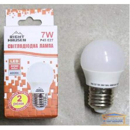 Изображение Лампа LED Right Hausen A60 7W E27 4000K (HN-151030) купить в procom.ua - изображение 1