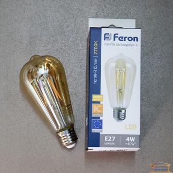 Изображение Лампа Эдисона ST-64 LED  4W Е27 2700 К золото купить в procom.ua