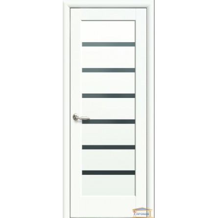 Изображение Двери межкомнатные ПВХ Линея белый матовый стекло BLK купить в procom.ua - изображение 1
