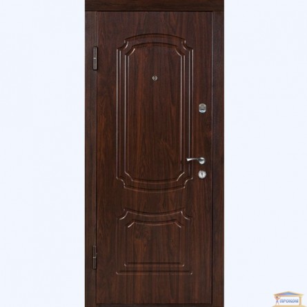 Изображение Дверь входная металлическая ПБ 01 левая 860 мм орех коньячный купить в procom.ua - изображение 1