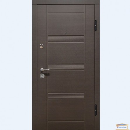 Зображення Двері метал. ПО 29 права 860мм венге горизонт сірий купити в procom.ua - зображення 1