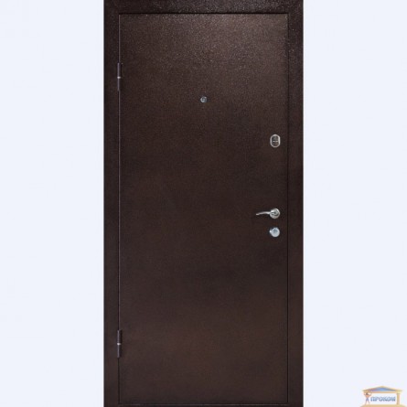 Зображення Двері метал. Аляска 960мм горіх темний ліва купити в procom.ua - зображення 1
