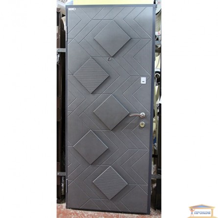 Изображение Дверь метал. Элит Рубин 870 серый металик левая купить в procom.ua - изображение 1