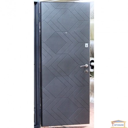 Изображение Дверь метал. Элит Рубин 870 серый металик правая купить в procom.ua - изображение 2