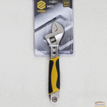Изображение Ключ разводной с обрезиненой ручкой 250мм Vorel 54072 купить в procom.ua - изображение 1