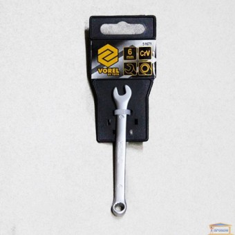Изображение Ключ рожково-накидной М 6мм Cr-V 51671 купить в procom.ua