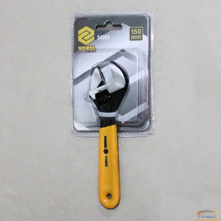 Изображение Ключ разводной с обрезиненой ручкой 150мм VOREL 54065 купить в procom.ua - изображение 1