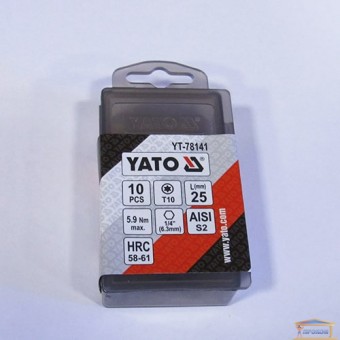 Изображение Насадка на отвертку YATO Т10 квадрат. L=25мм  YT-78141 купить в procom.ua