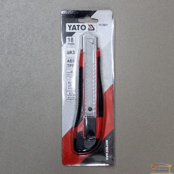 Изображение Нож с выдвижным лезвием, фиксатор 18мм  YT-75071 купить в procom.ua