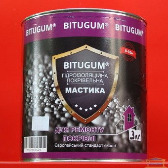 Изображение Мастика гидроизоляционная кровельная 3кг BITUGUM купить в procom.ua