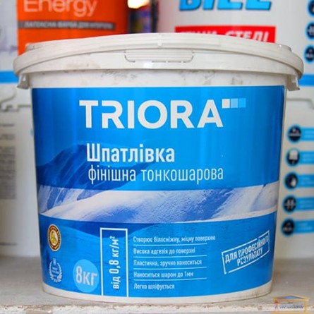 Изображение Шпатлевка Триора финишная тонкослойная 8кг купить в procom.ua - изображение 1