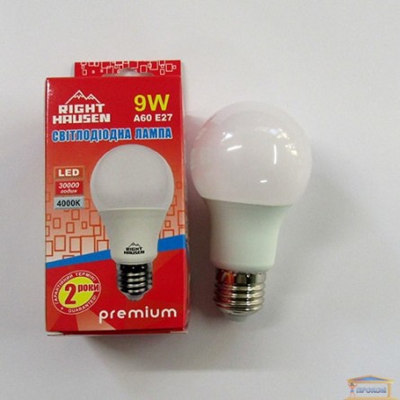 Изображение Лампа LED Right Hausen A60 9W E27 4000K (HN-151020) купить в procom.ua - изображение 1