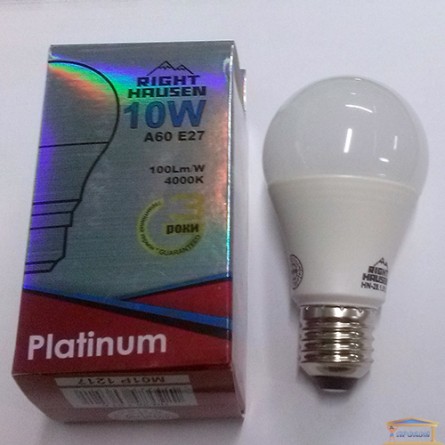 Изображение Лампа LED Right Hausen Platinum A60 10W E27 4000K (HN-281010) купить в procom.ua - изображение 1