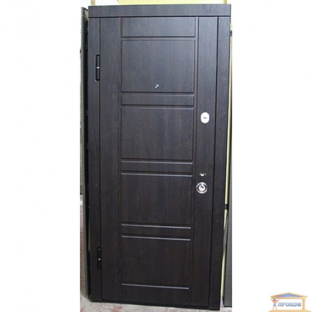 Изображение Дверь входная металлическая ПК 09 левая 860 мм венге структ/дуб беленый купить в procom.ua - изображение 1