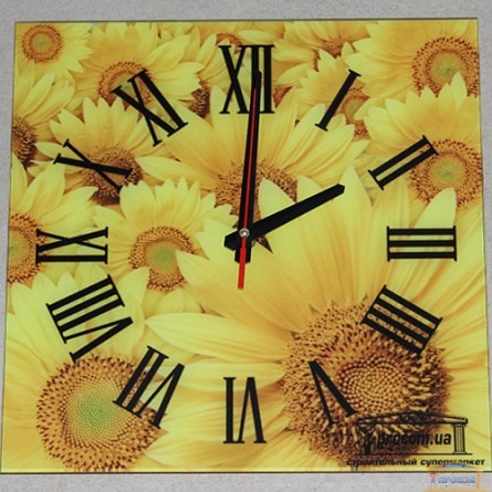 Зображення Годинник соняшник із фірмовим логотипом 30*30 купити в procom.ua - зображення 1