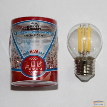Зображення Лампа LED Right Hausen Filament шар 6W E27 4000K (HN-265040) купити в procom.ua - зображення 1