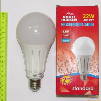 Зображення Лампа LED Right Hausen куля А80 22W E27 4000K (HN-151110) купити в procom.ua