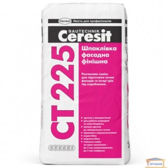 Зображення Шпаклівка Ceresit СТ 225 фасадна фініш 25кг купити в procom.ua
