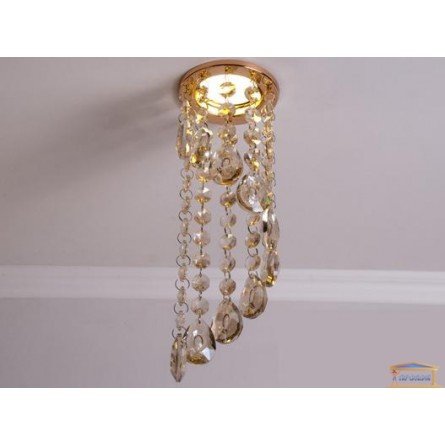 Изображение Точечный светильник с хрустальными подвесками 6013 C GD-SP купить в procom.ua - изображение 2