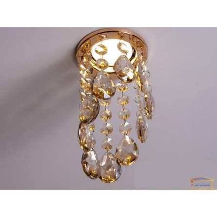 Изображение Точечный светильник с подвесками из хрусталя цвета шампань 6019 D GD-SP купить в procom.ua - изображение 1